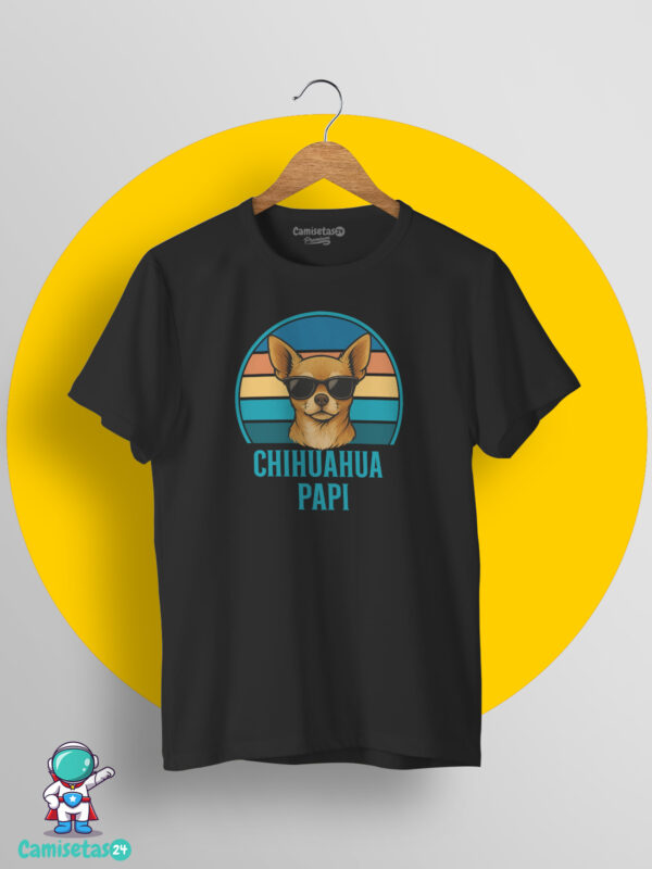 Camiseta Chihuahua Papi negra