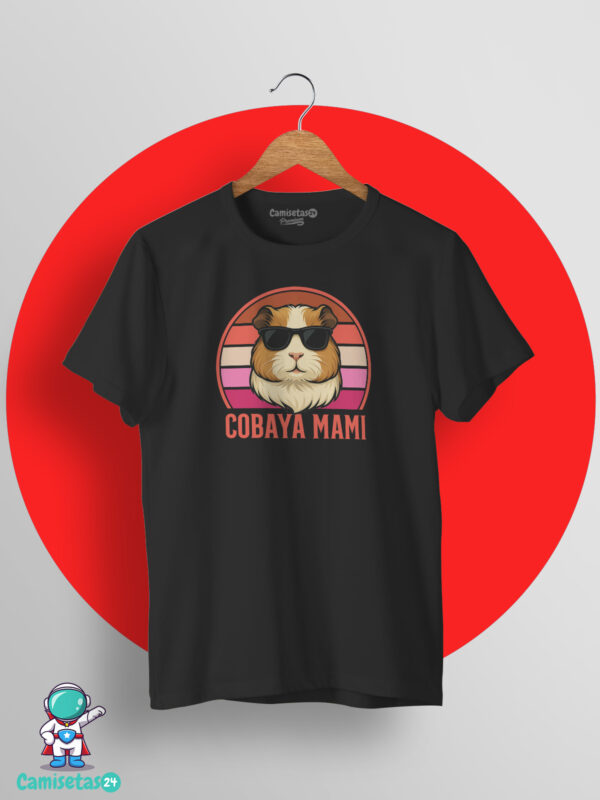 Camiseta Cobaya Mami con cobaya y gafas de sol estilo retro vintage