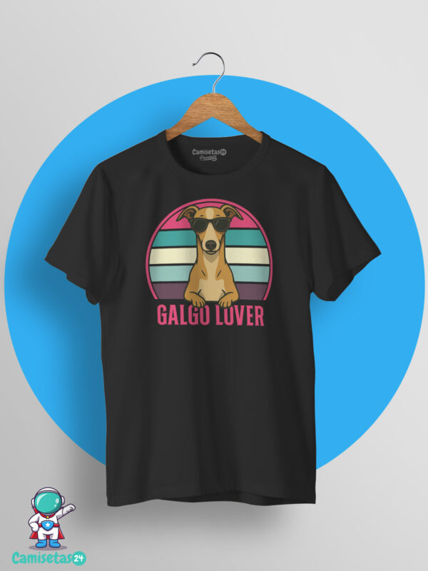 Camiseta Galgo Lover retro vintage con galgo de gafas de sol y diseño divertido para amantes de los galgos, impresión DTG