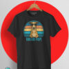 Camiseta Galgo Papi retro vintage con ilustración de un galgo con gafas de sol en impresión DTG de calidad premium