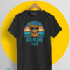 Camiseta Gato Naranjoso Papi retro vintage con gato naranja de gafas de sol y diseño divertido para amantes de los gatos, impresión DTG.