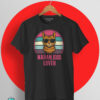 Camiseta Gato Naranjoso Lover retro vintage con gato naranja de gafas de sol y diseño original para amantes de los gatos, impresión DTG.