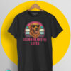 Camiseta Golden Retriever Lover con diseño retro vintage de Golden Retriever con gafas de sol