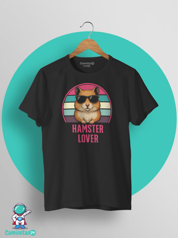 Camiseta Hamster Lover con diseño retro vintage de un hámster con gafas de sol