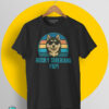 Camiseta Husky Siberiano Papi con diseño retro vintage de un husky con gafas de sol