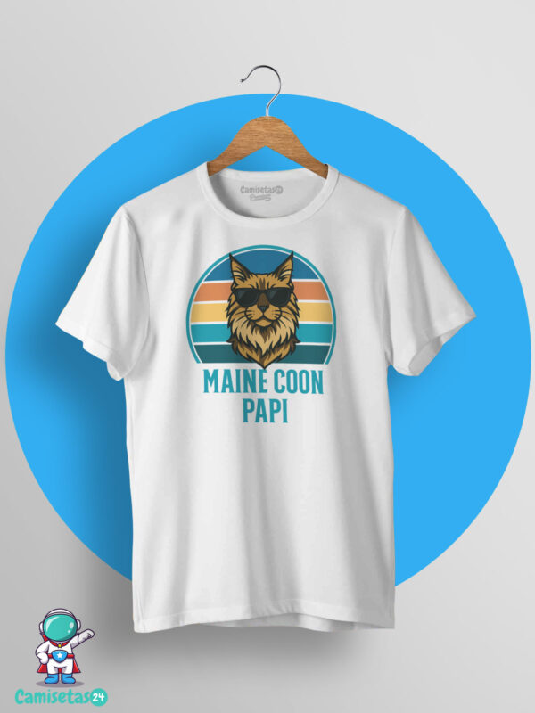 Diseño Maine Coon Papi estilo vintage para hombres amantes de los gatos Maine Coon